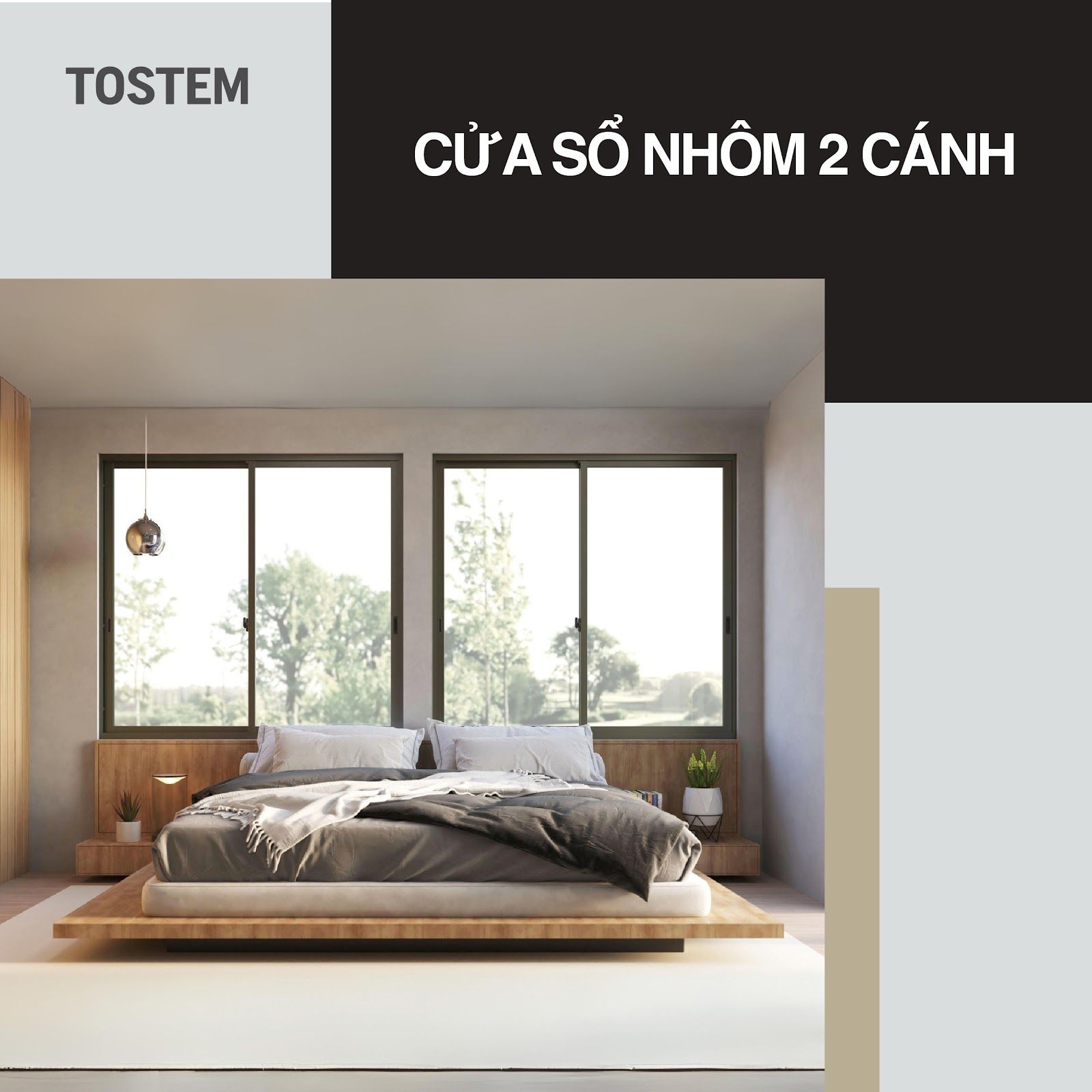 99+ mẫu cửa sổ nhôm 2 cánh tối ưu diện tích, bền đẹp