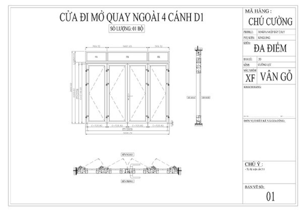 Bản vẽ kỹ thuật cần bao gồm đầy đủ thông tin chi tiết.