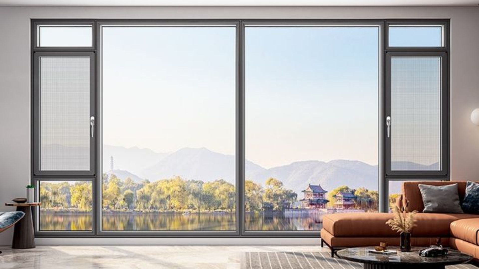 Cửa nhôm kính 1 chiều tạo không gian làm việc riêng tư mà vẫn giúp mở rộng không gian