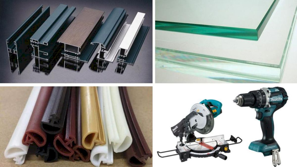 Cần khá nhiều vật liệu và dụng cụ để làm có thể làm cửa nhôm kính