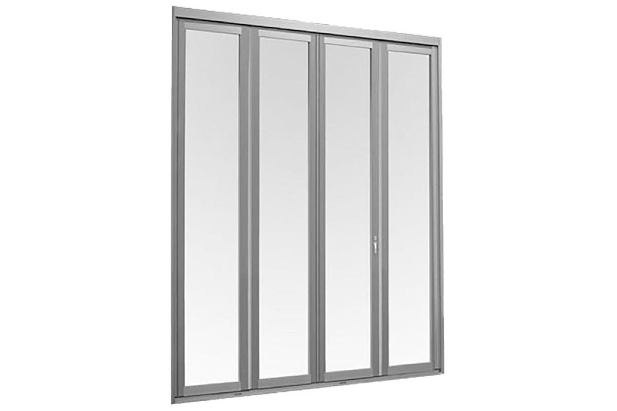 Mẫu đi mở quay 4 cánh dòng WE70 của TOSTEM sở hữu độ sâu khung 77mm và độ dày kính tới 6.38mm