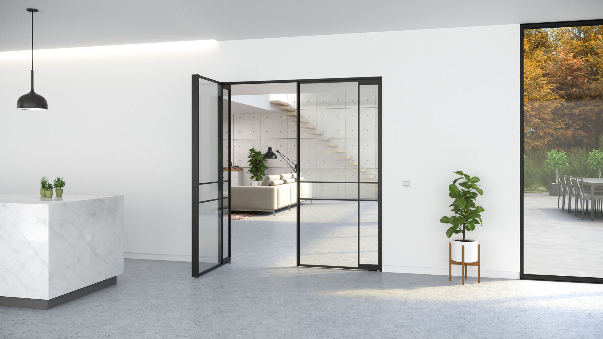 Cửa đi mở quay 2 cánh giúp nâng tầm phong cách sống