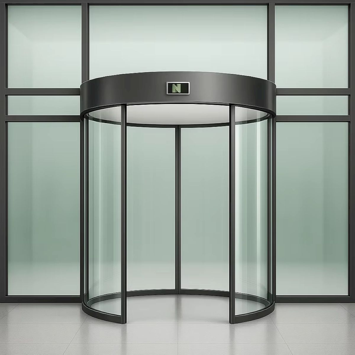 Cửa nhôm kính cong với tấm kính uốn cong bán nguyệt