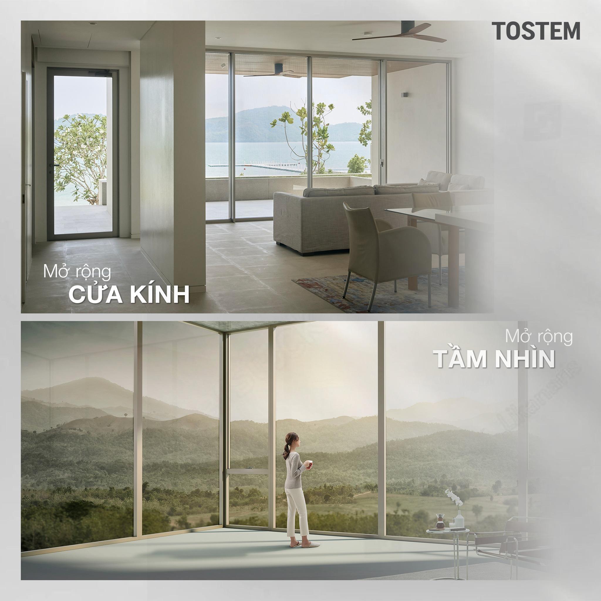 Cửa nhôm TOSTEM là thương hiệu cửa nhôm đạt thẩm mỹ tối ưu và chất lượng tiêu chuẩn Nhật Bản 