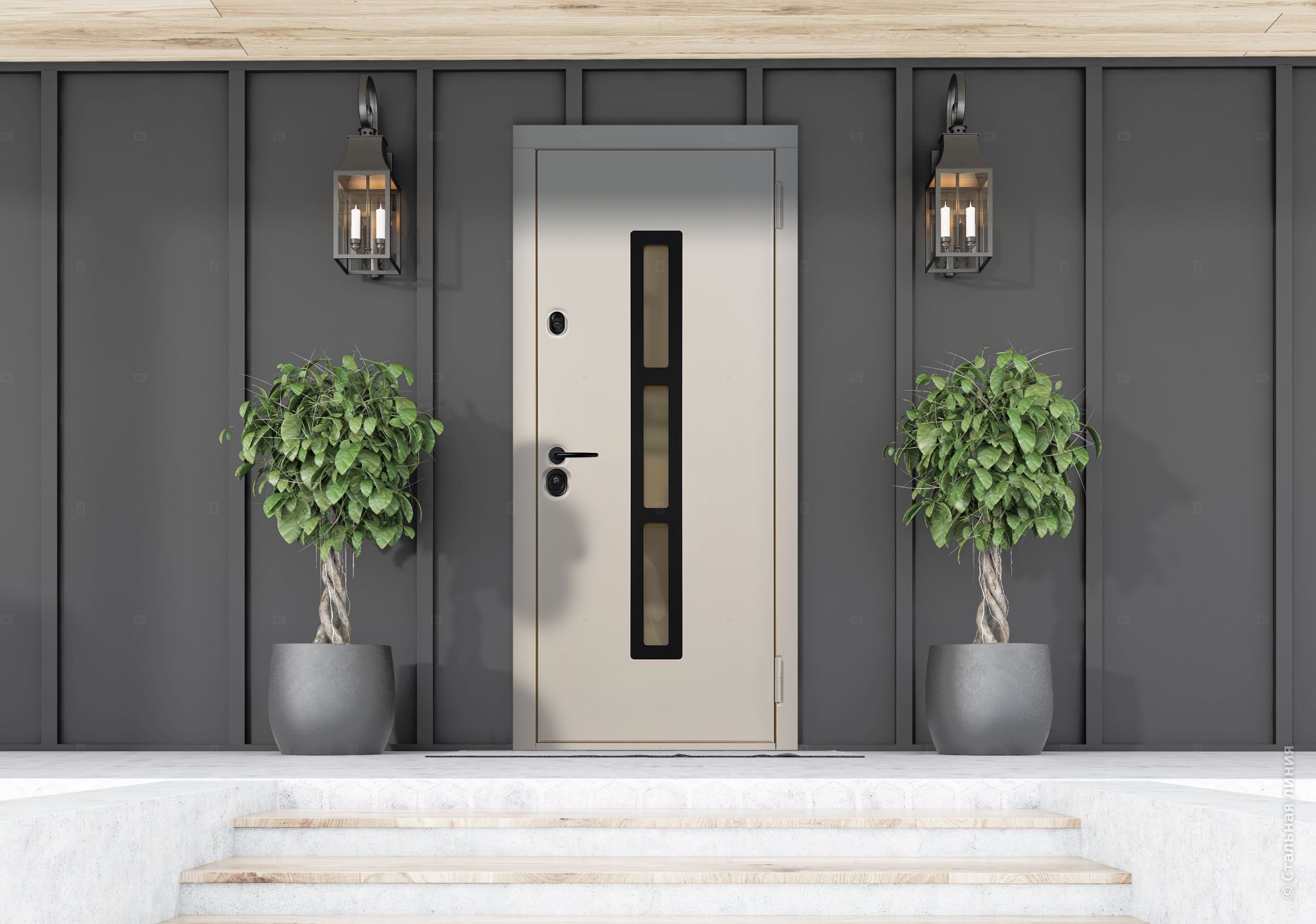 Cửa đi 1 cánh sử dụng rãnh kính giúp đón sáng tự nhiên