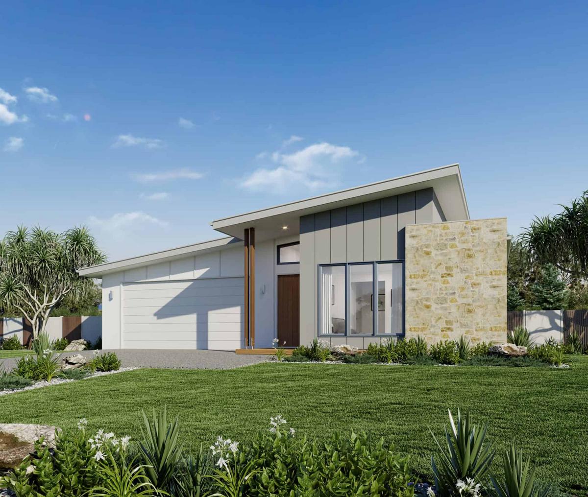 Biệt thự mái lệch cao thấp thoáng sáng sinh động 