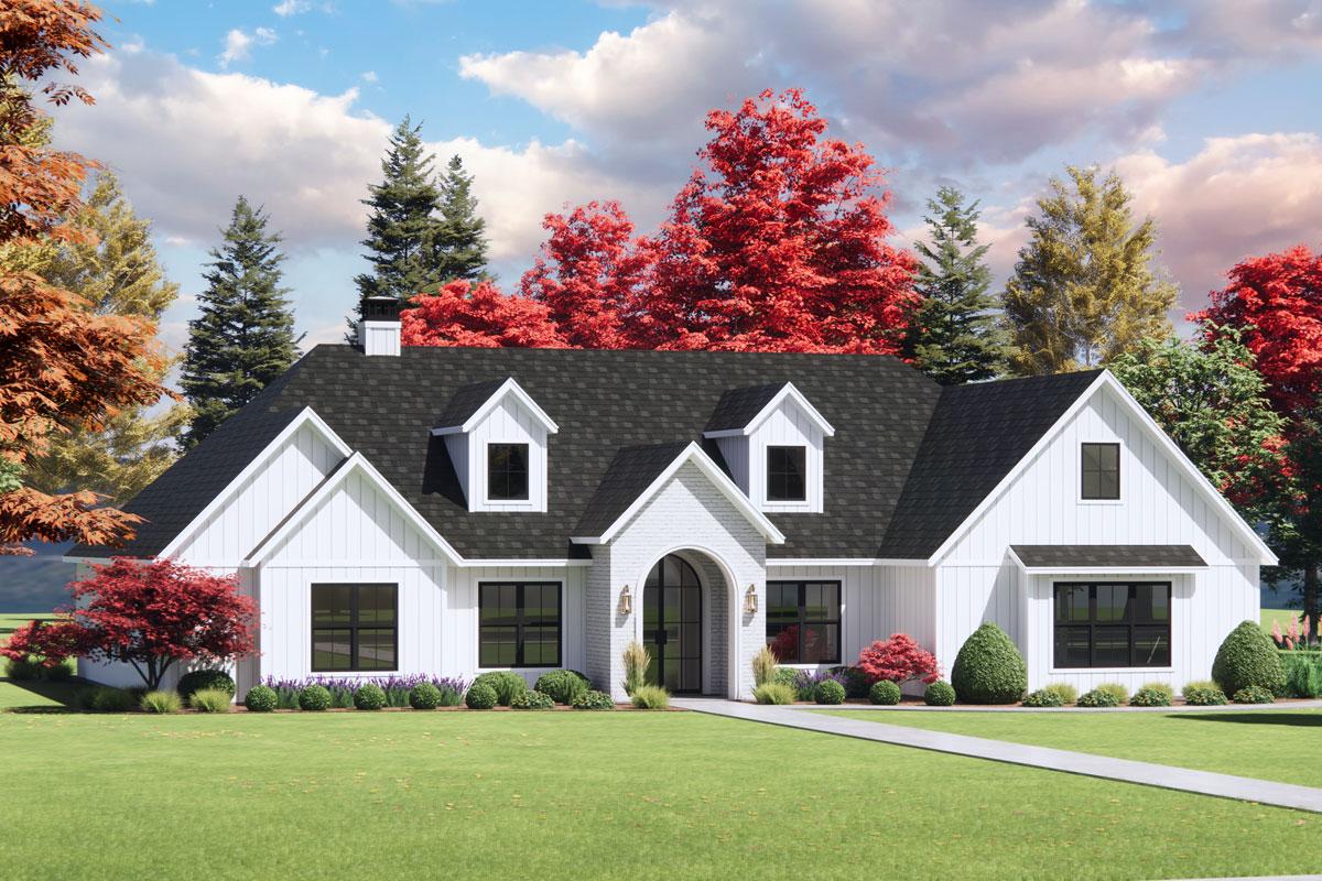 Biệt thự một tầng kiểu Châu Âu hiện đại nổi bật với thiết kế tối giản và sang trọng