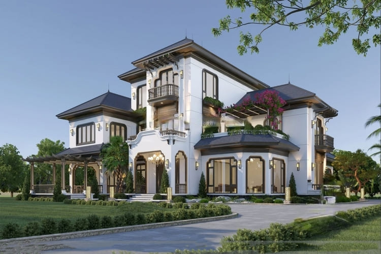 Biệt thự nhà vườn Indochine kết hợp tinh tế giữa văn hóa Đông Dương và lối sống hiện đại