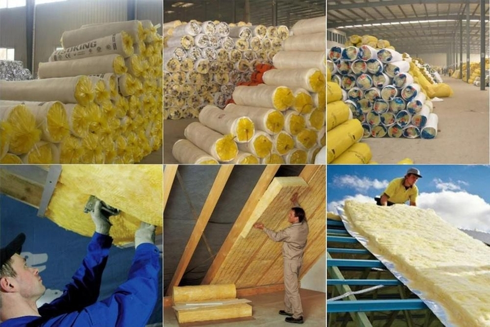 Bông khoáng và bông thủy tinh thường được thi công bằng cách lót trong các vật liệu khác