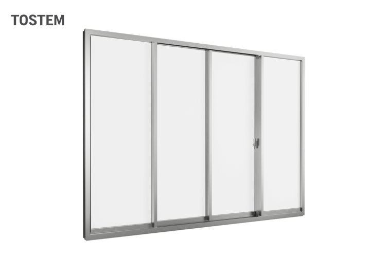 Cửa nhôm kính bốn cánh