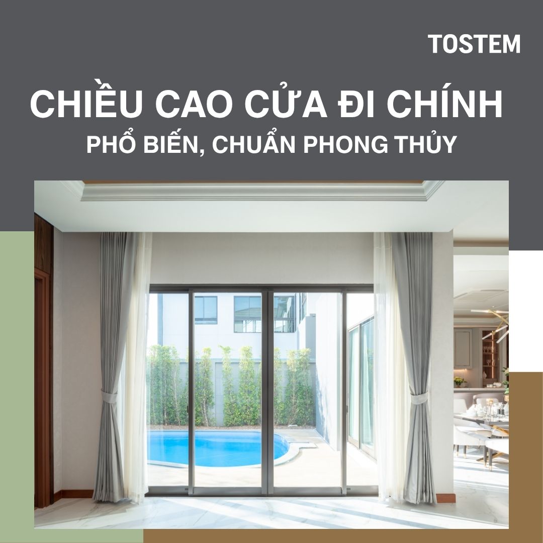 Chiều cao cửa đi 1 cánh, 2 cánh, 4 cánh chuẩn phong thủy đón tài lộc