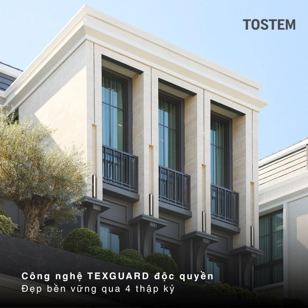 Công nghệ TEXGUARD bảo vệ cửa nhôm bền đẹp. 