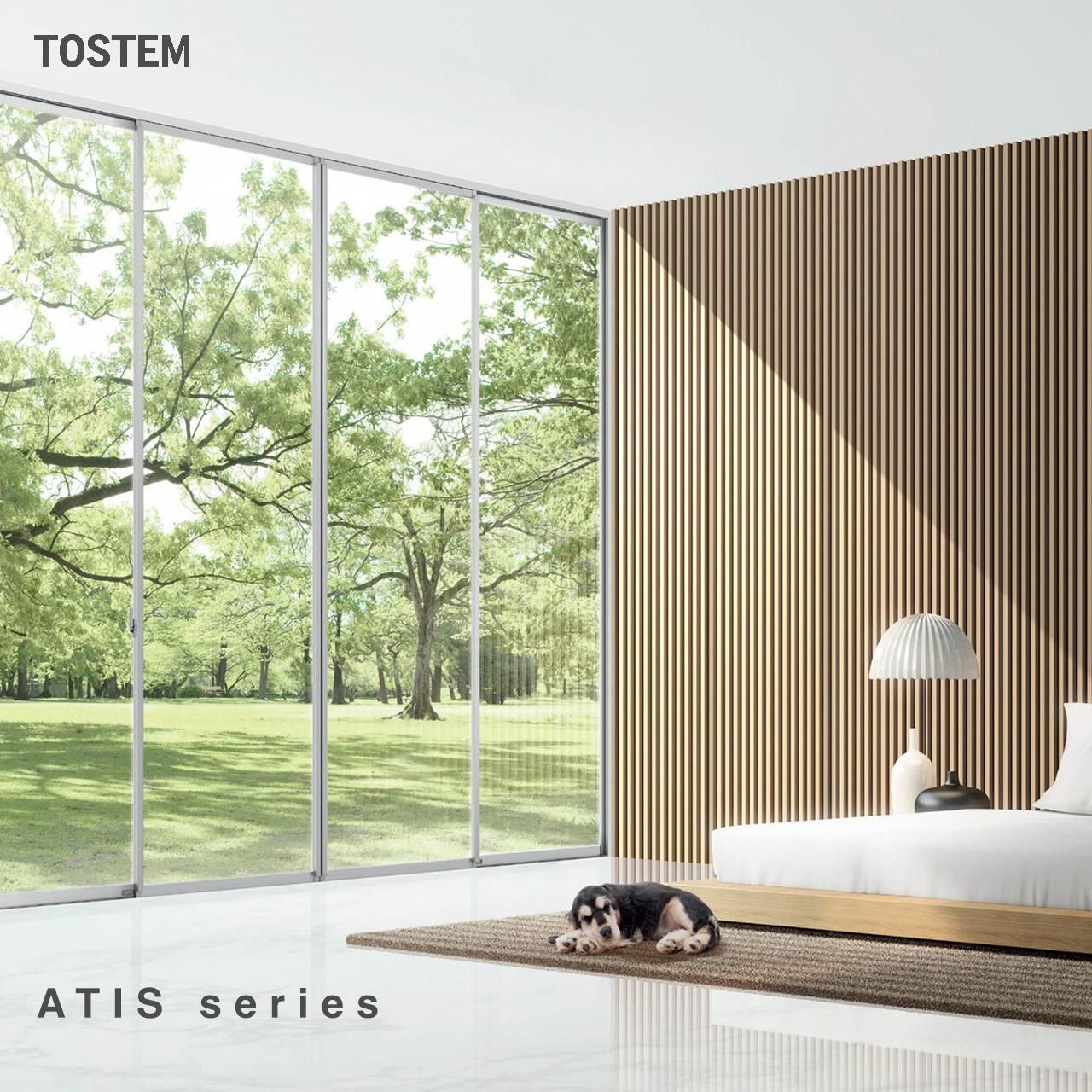 Cửa lùa nhôm 4 cánh dòng ATIS của TOSTEM đem đến tối đa ánh sáng tự nhiên cho không gian sống