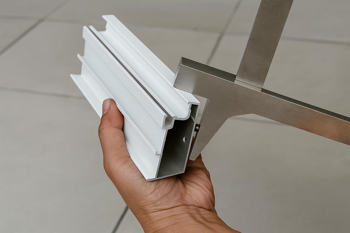 Cửa nhôm bị hắt nước cần thêm lỗ thoát.