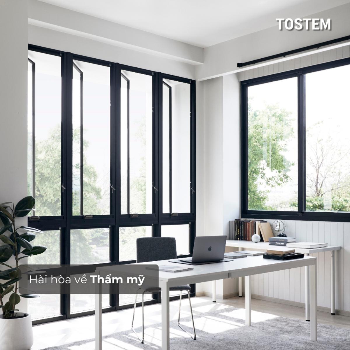 Cửa nhôm kính TOSTEM giúp nâng tầm không gian nội thất