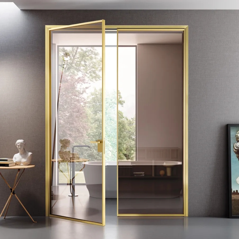 Cửa nhôm màu vàng