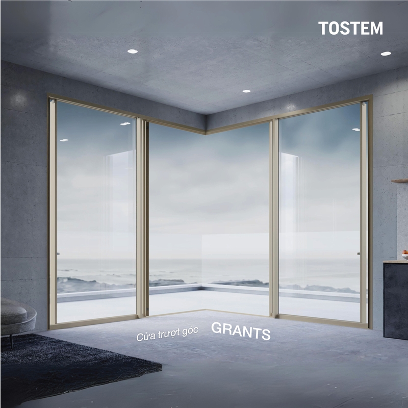 Cửa nhôm TOSTEM với gam màu bạc tinh tế