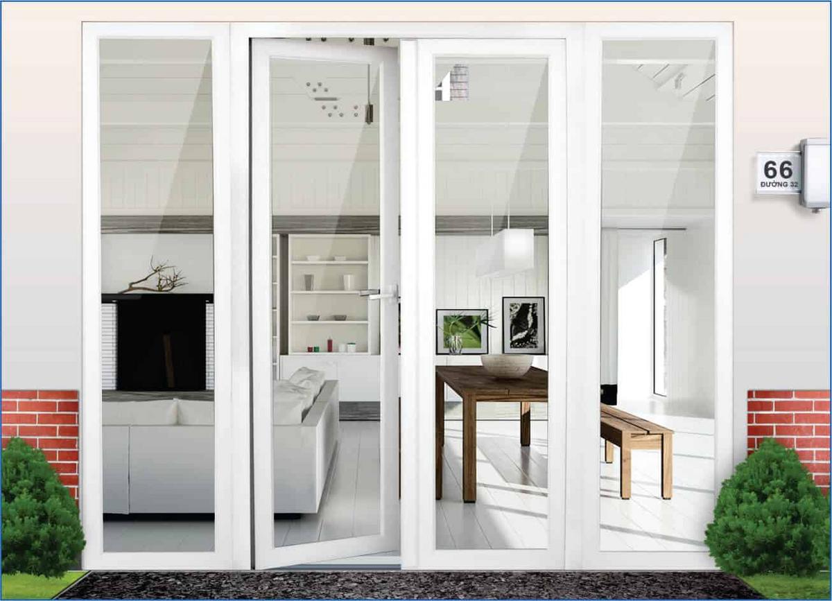 Cửa sau nhà bằng nhựa lõi thép tối ưu chi phí