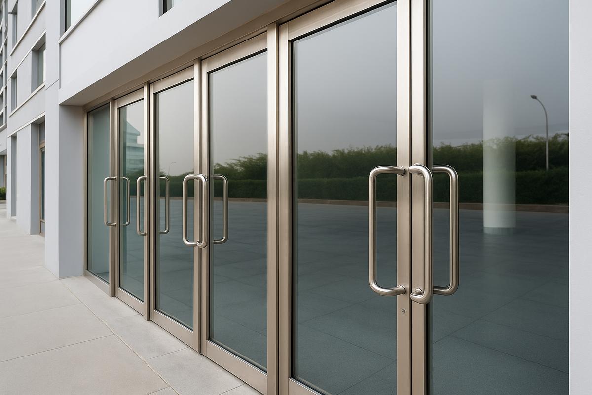 Cửa sau nhà bằng inox phù hợp với những nơi đề cao sự kết nối với thiên nhiên