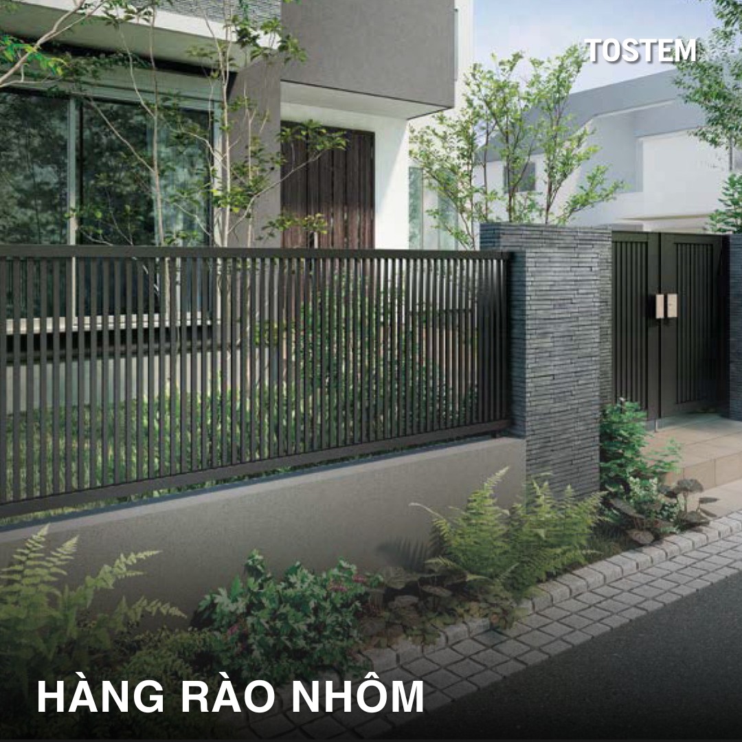 Hàng rào nhôm với thiết kế đơn giản, thanh lịch nhưng vẫn đảm bảo riêng tư, an toàn, rất phù hợp với nhà theo phong cách hiện đại