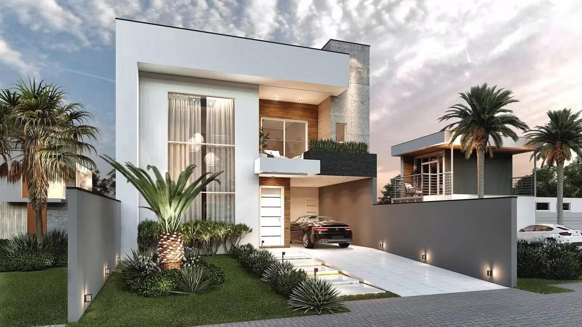 Mẫu nhà 2 tầng có thiết kế gara ô tô trong nhà tiện lợi