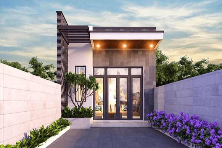 Mẫu nhà ống 1 tầng đơn giản, đẹp ở thành thị