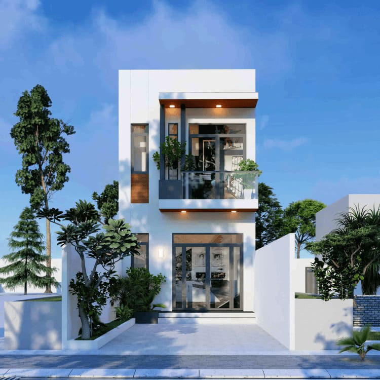 Mẫu nhà phố 2 tầng đẹp sang, cao cấp
