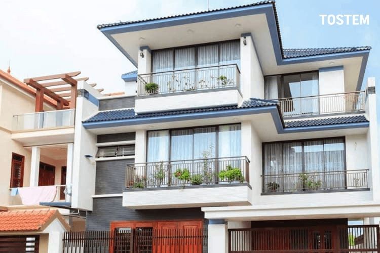 Dự án biệt thự tư nhân Thái Nguyên lắp đặt cửa nhôm kính TOSTEM