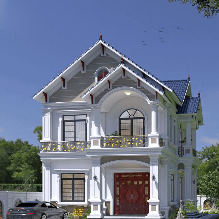 Mẫu nhà đẹp mái Thái tân cổ điển, thể hiện đẳng cấp gia chủ