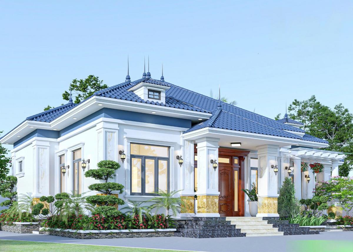 Mẫu nhà mái Nhật phong cách tân cổ điển