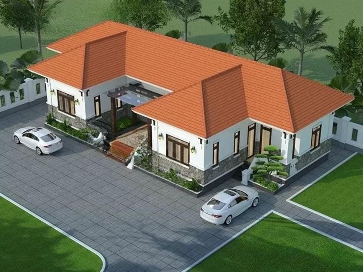 Kiểu nhà mái Nhật chữ U đẹp