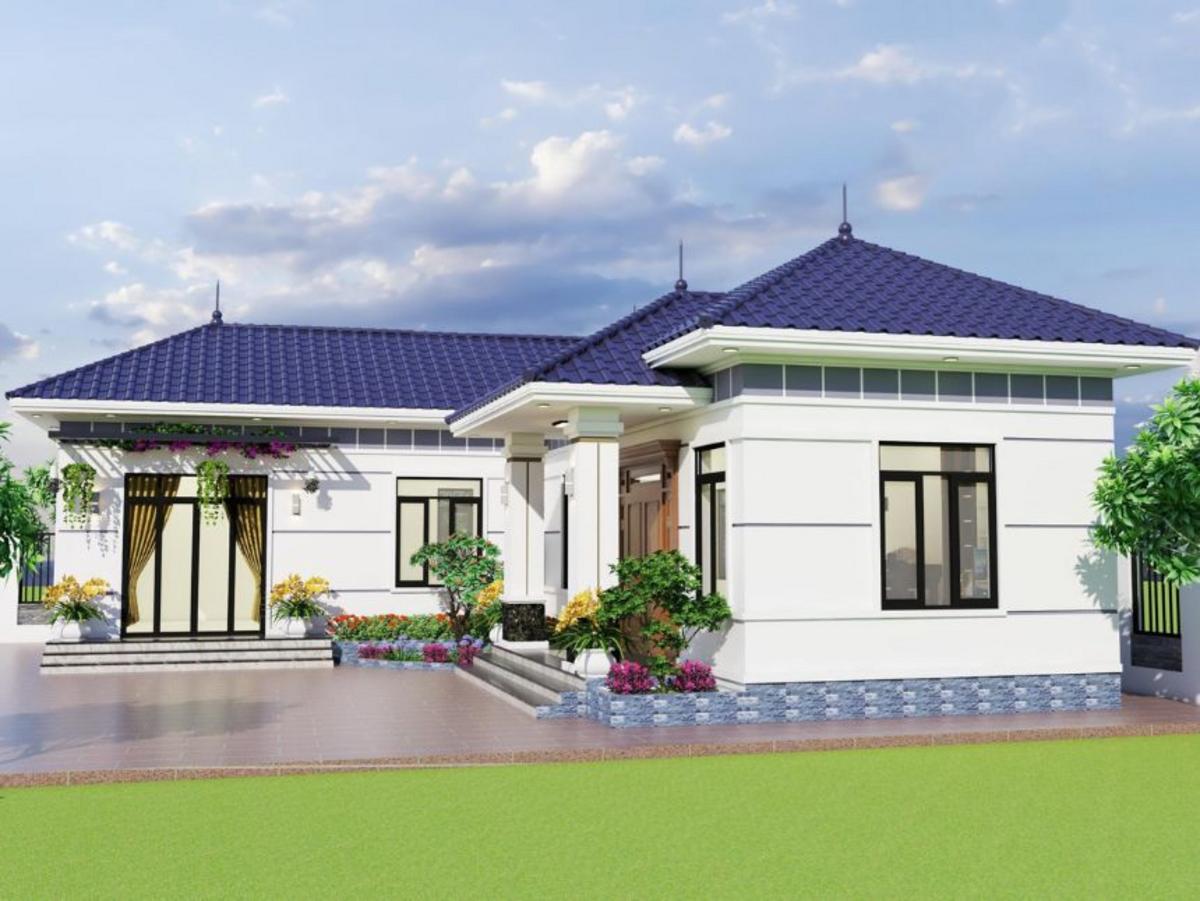 Nhà mái Nhật 1 tầng chữ L vừa thẩm mỹ vừa công năng