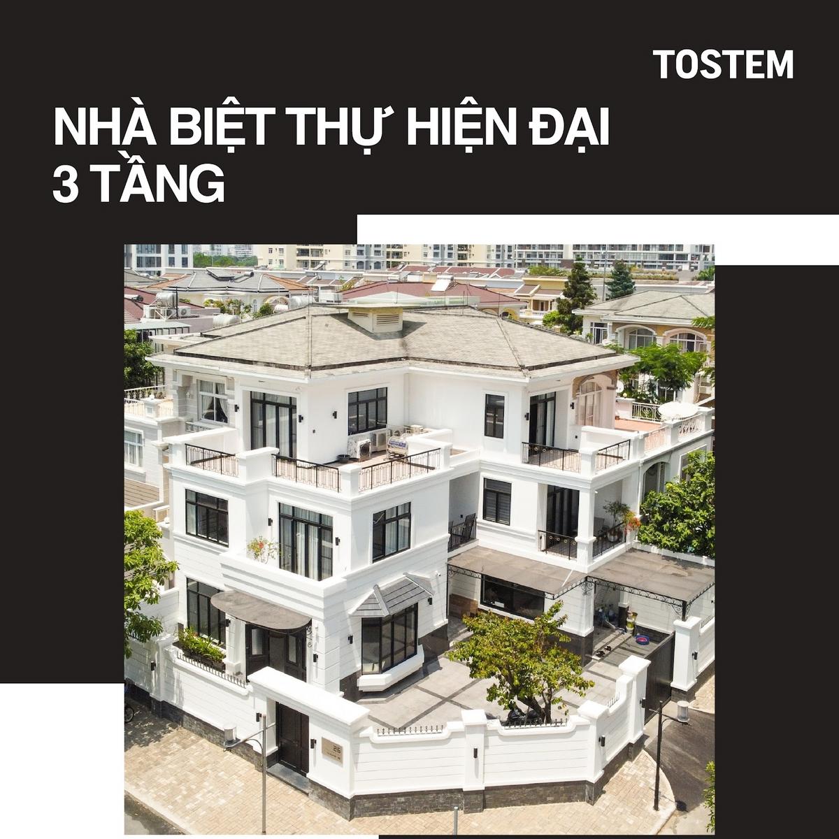 99+ mẫu nhà biệt thự hiện đại 3 tầng đẹp, đơn giản, sang trọng