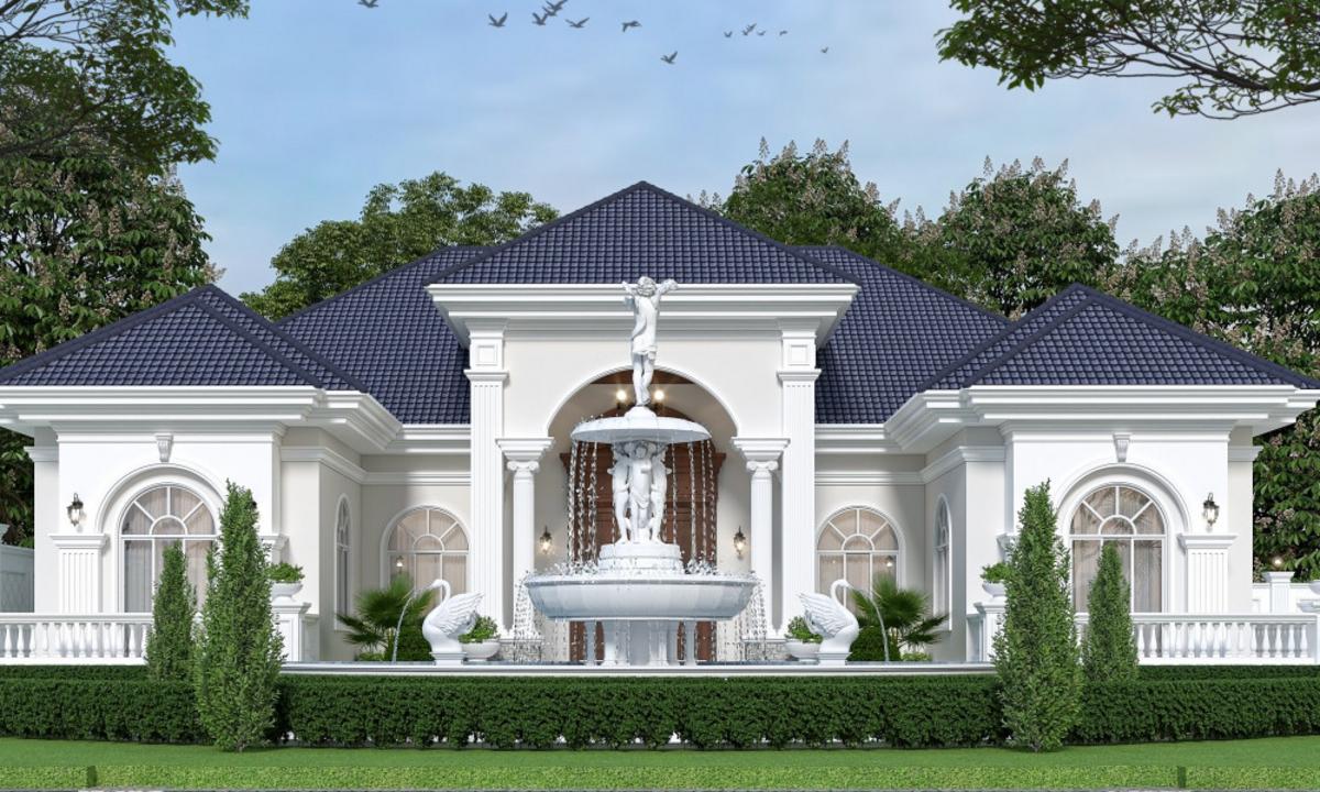 Nhà biệt thự vườn cấp 4 tân cổ điển sang trọng 