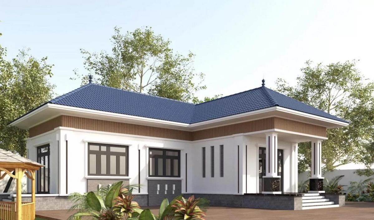 Nhà mái Nhật 1 tầng chữ L giúp tối ưu diện tích cho không gian nhỏ