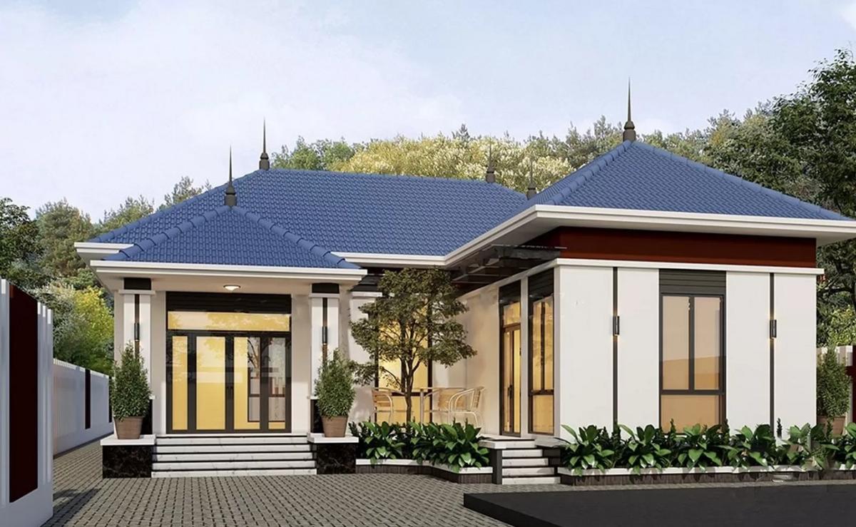 Nhà mái Nhật 1 tầng chữ L là mẫu thiết kế được nhiều người Việt ưa chuộng