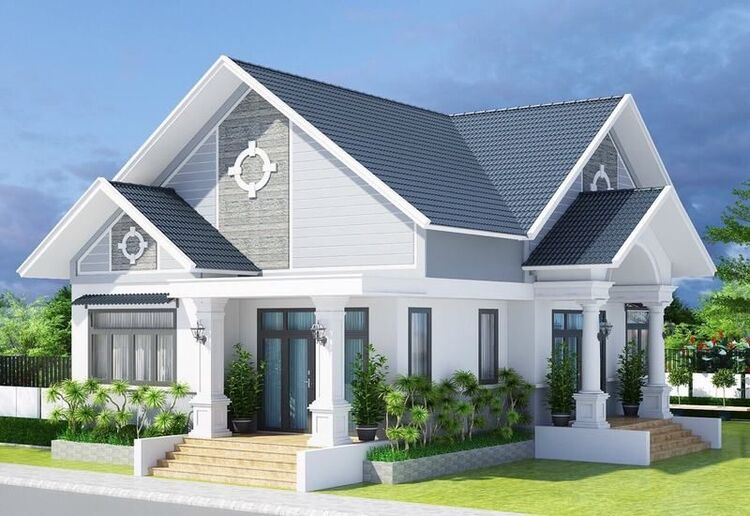 Nhà mái Thái có đặc điểm là mái thường có độ dốc cao, hạn chế tình trạng nước mưa đọng lại trên mái