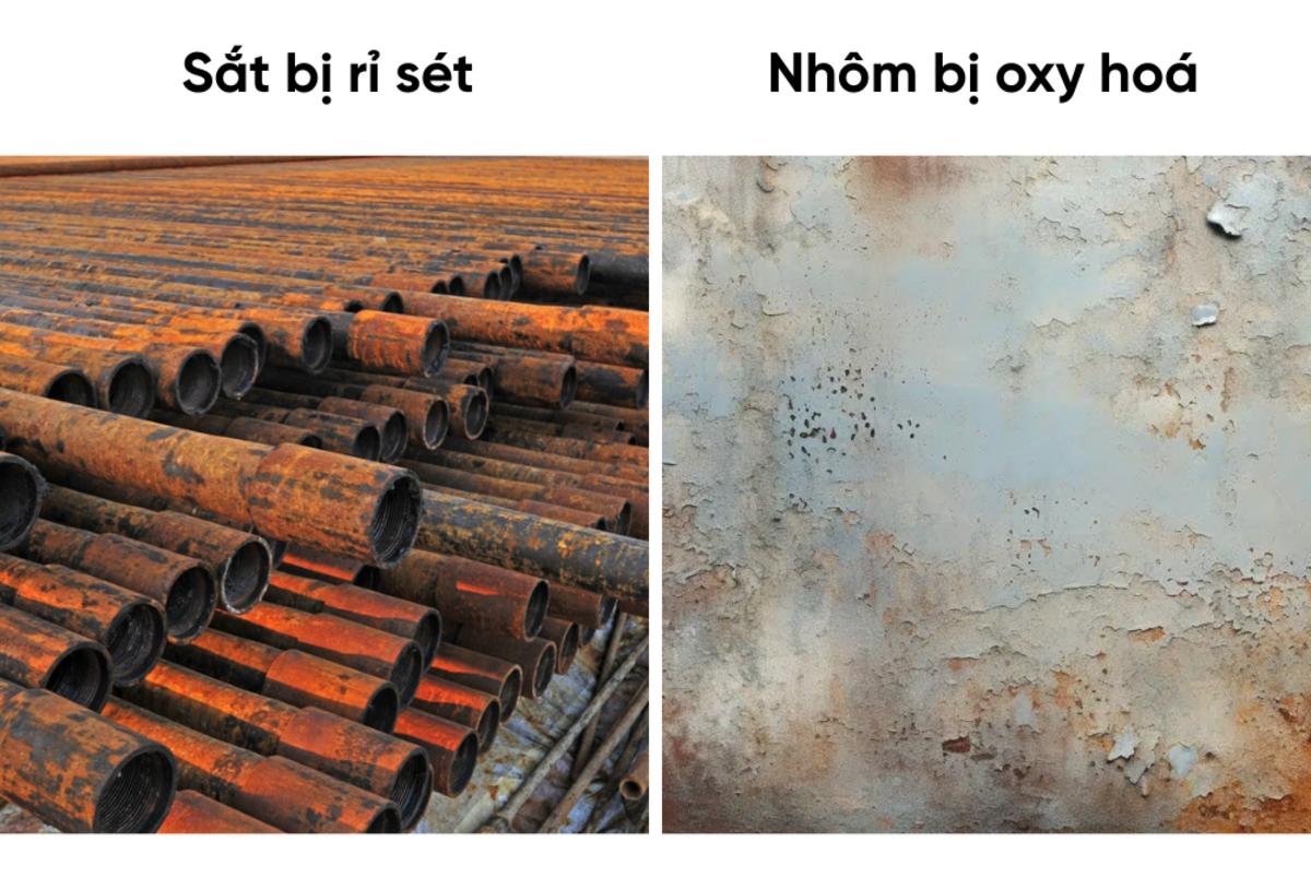 Nhôm có bị rỉ sét không? Hình ảnh minh họa. 