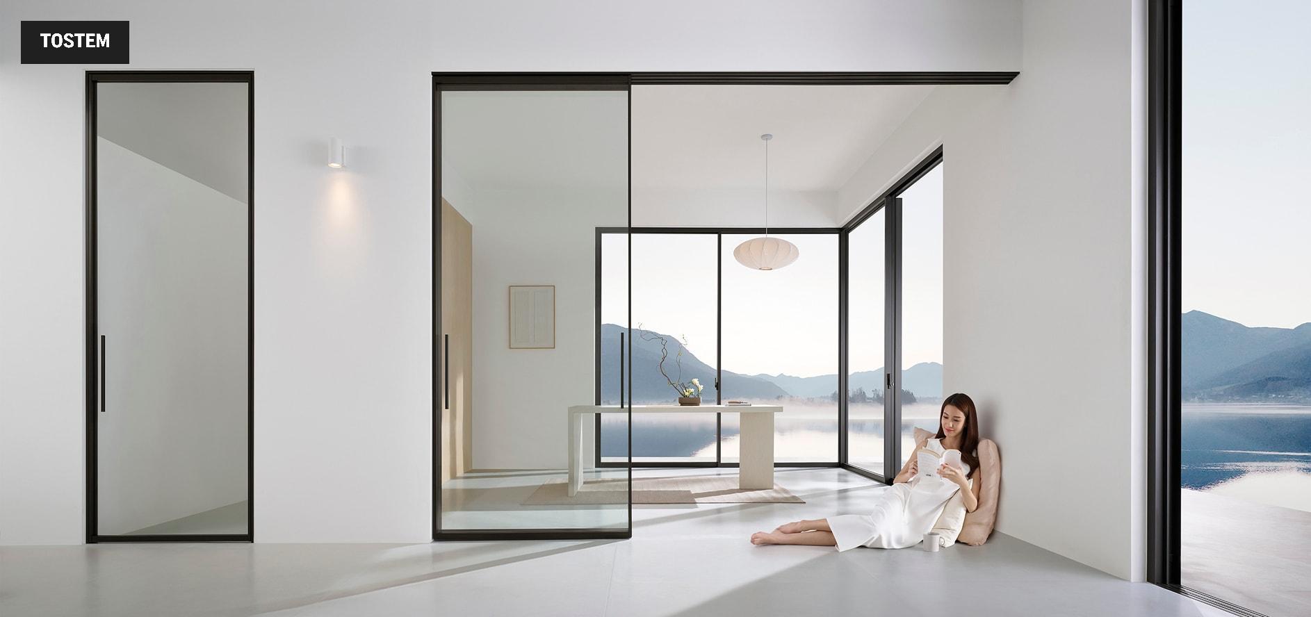 Nổi bật với thiết kế vành mỏng, cửa nhôm kính siêu mỏng của TOSTEM đang là xu hướng của các công trình hiện đại (Nguồn ảnh: TOSTEM)