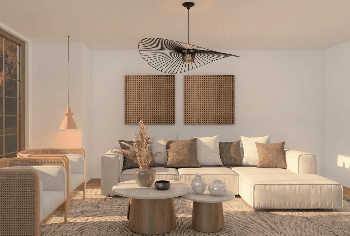 Nội thất Japandi tối ưu hóa công năng. 