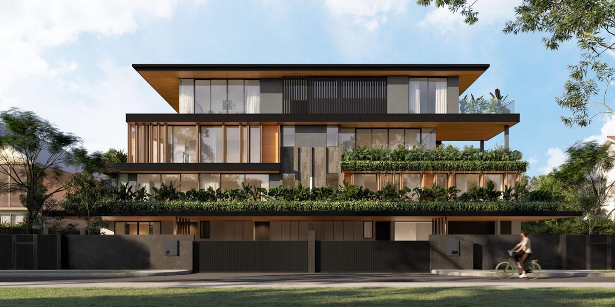 Thiết kế đơn giản, màu trung tính, không gian mở. 