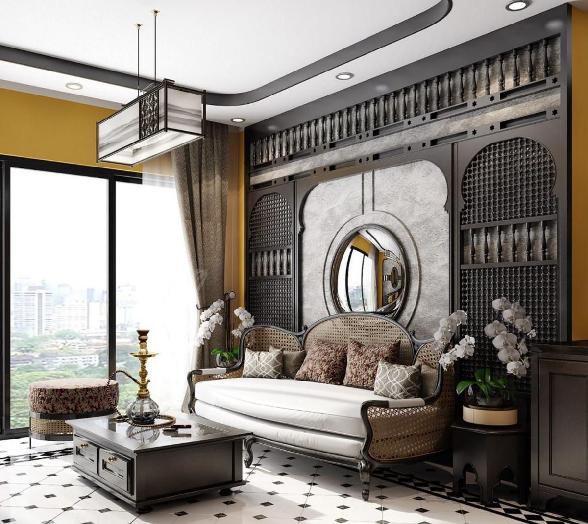 Thiết kế nội thất biệt thự phong cách Indochine ấm cúng