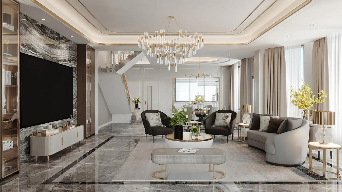 Thiết kế nội thất biệt thự phong cách Luxury sang trọng