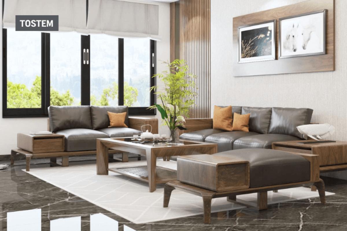 4-panel sliding living room window model made from window material types