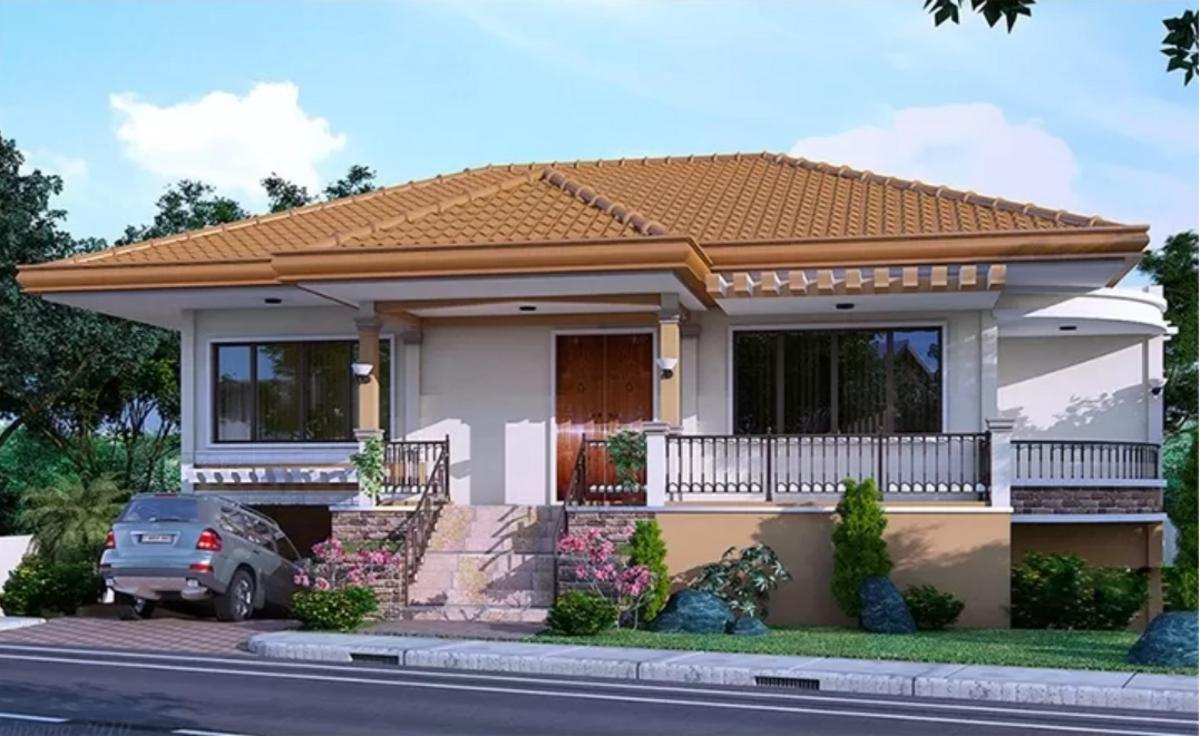 5x20 mẫu nhà có tầng hầm chìm làm gara xe tiện ích, hợp lý