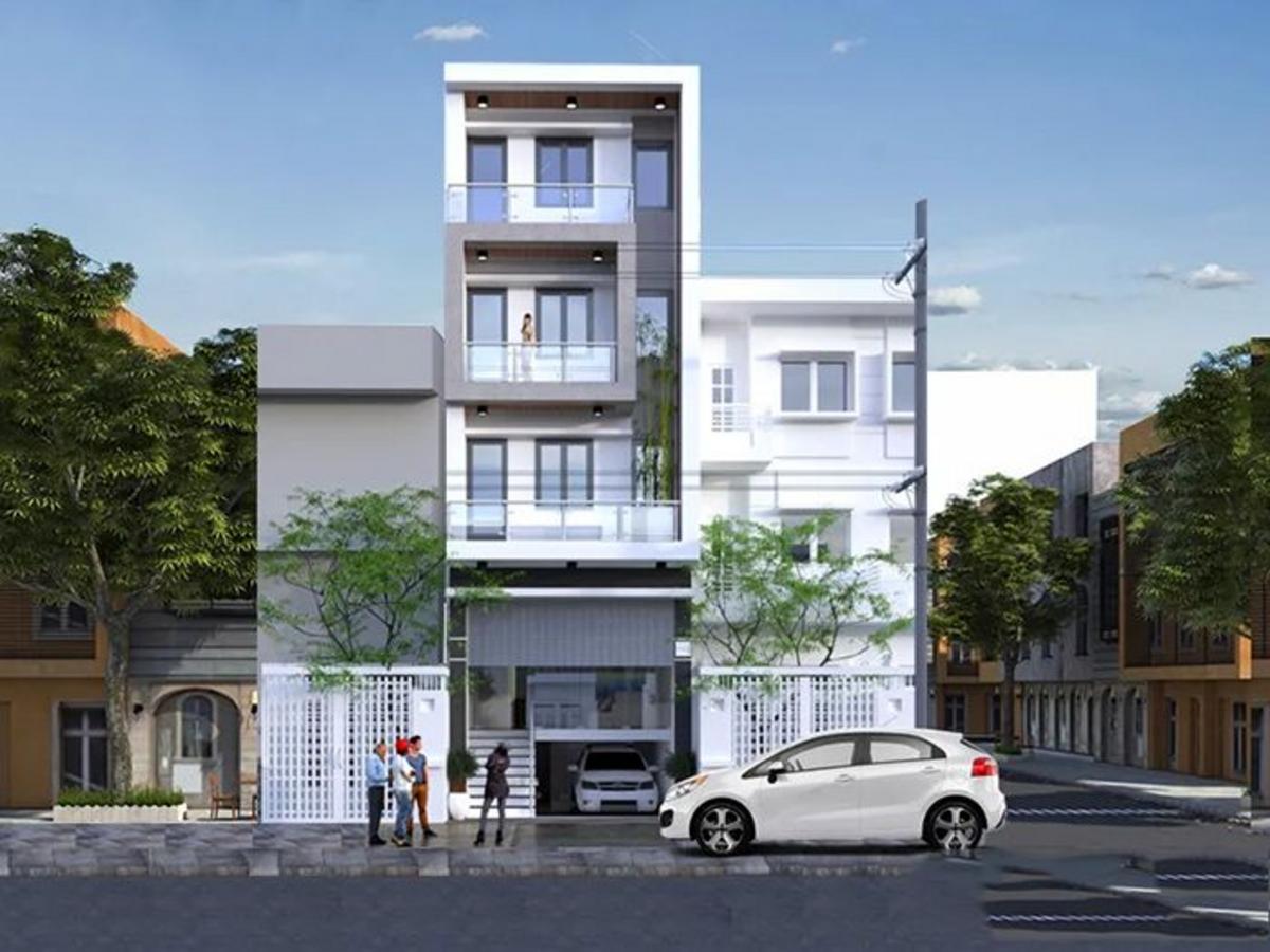 5x20 mẫu nhà có tầng hầm chìm mang phong cách hiện đại tinh tế