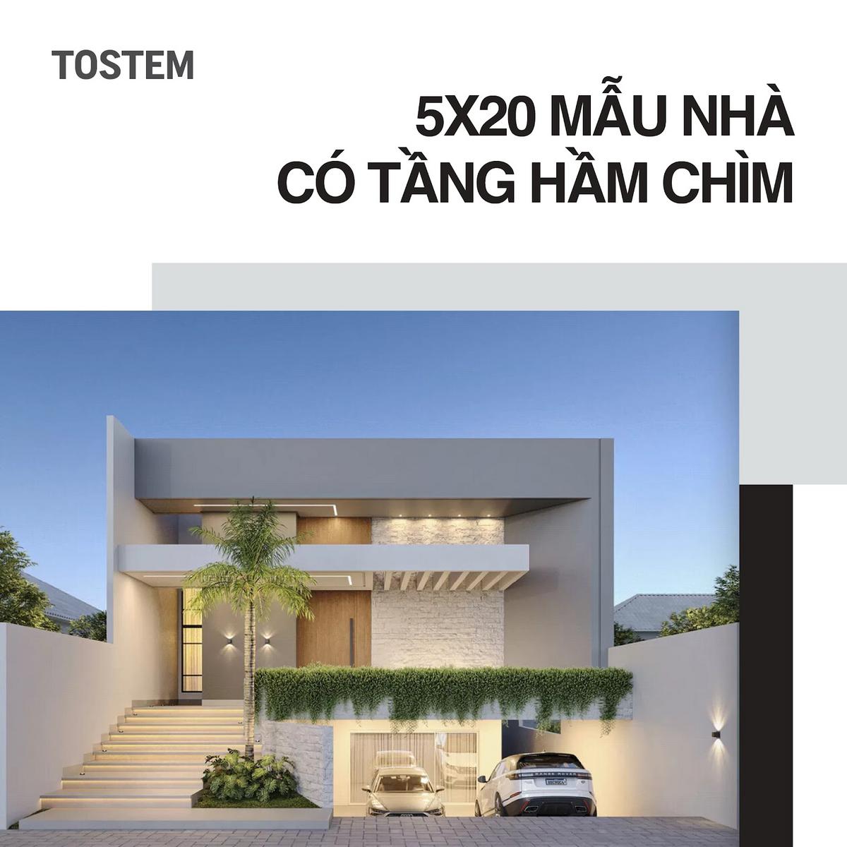 TOP 50+ mẫu nhà 5×20 có tầng hầm chìm đẹp và tiện nghi
