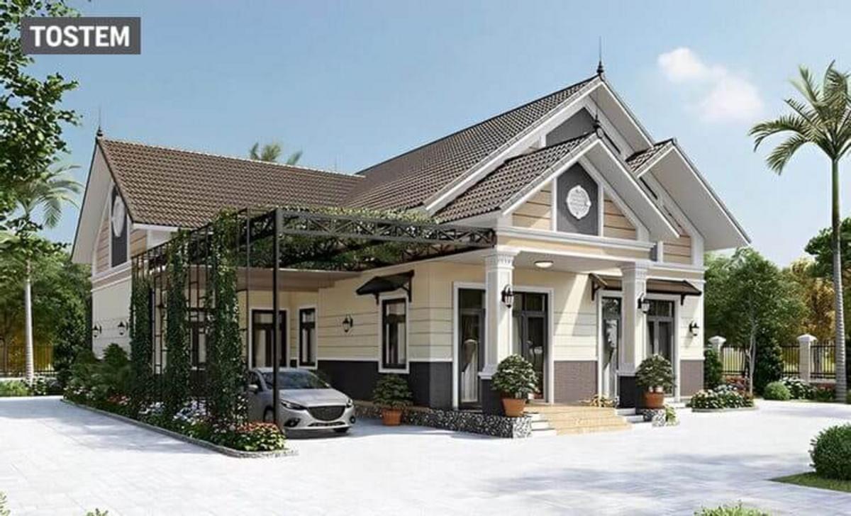 A two-frontage small bungalow designs