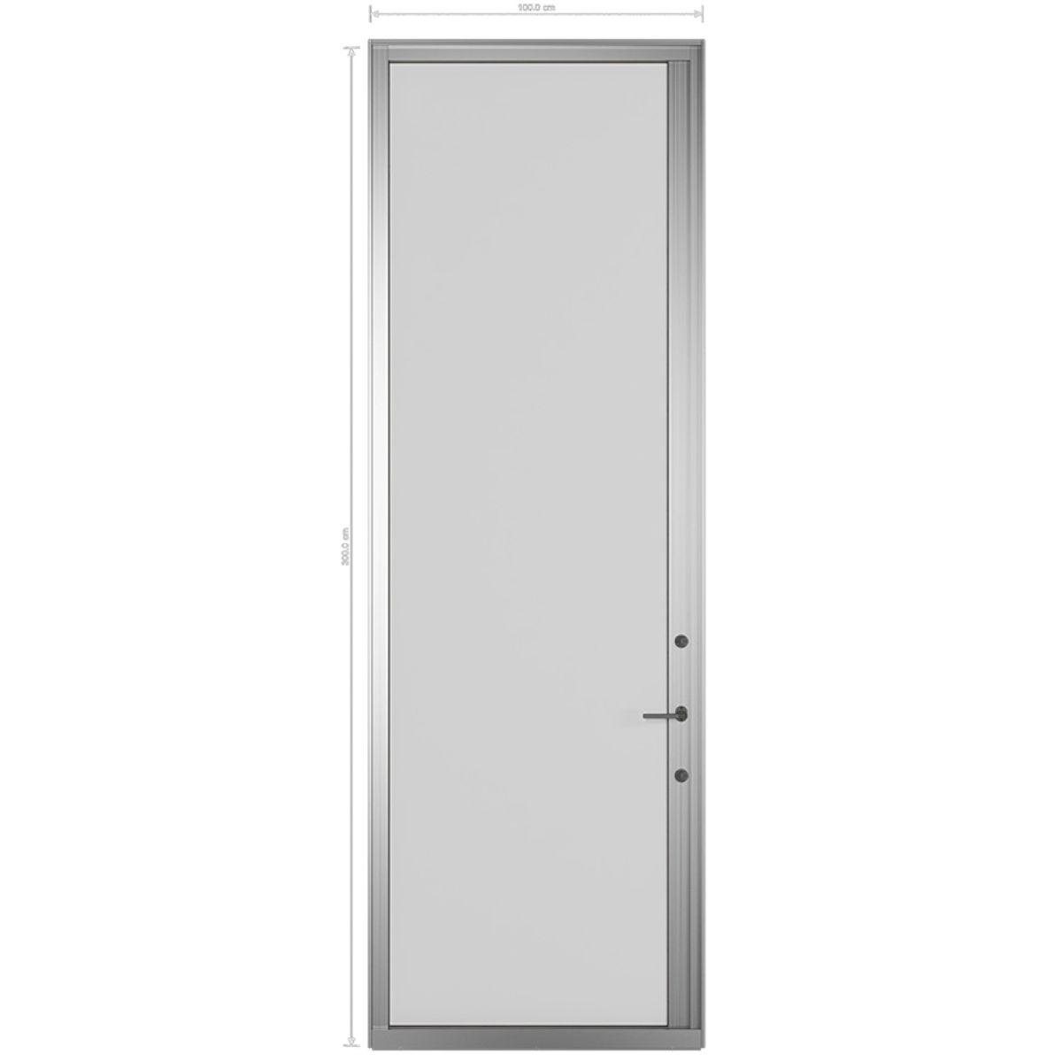 ATIS single-panel alluminium door highlights minimal elegance.