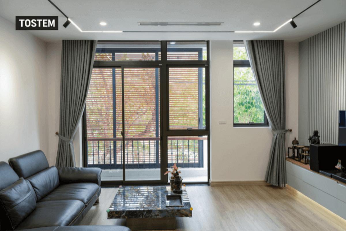 Balcony door design materials should match your home’s color scheme